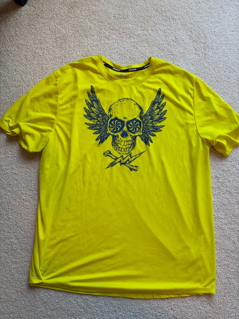Men's Bright Yellow Nike Running Dri-Fit Tee